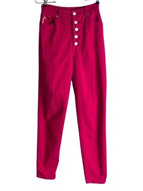 Bongo by Gene Montsano Vintage Jeans High Rise Ruby Red Size 7